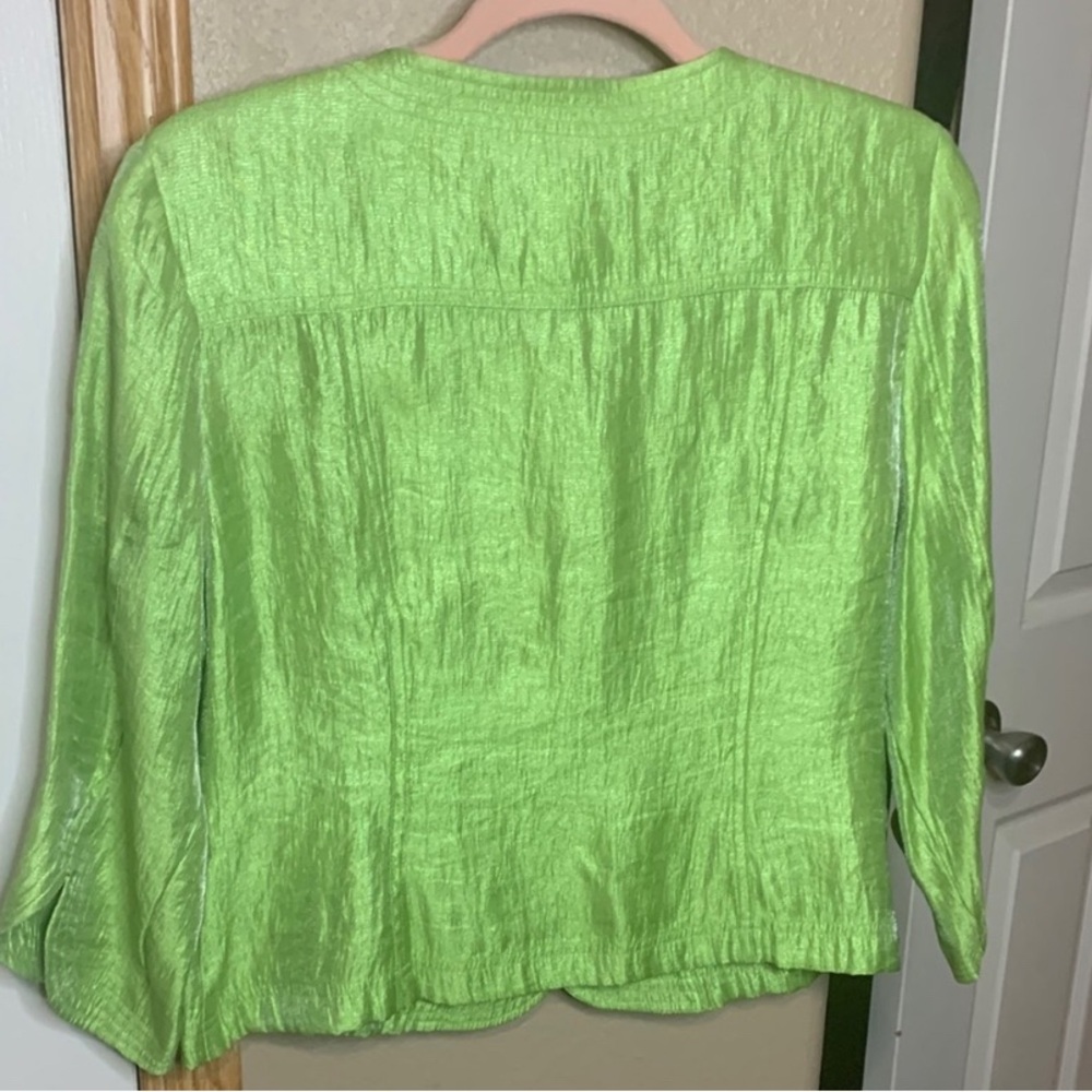 RUBY RD Green Collarless Cropped Bracelet Length … - image 7